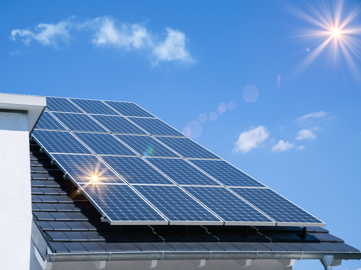 Photovoltaic panels on the roof